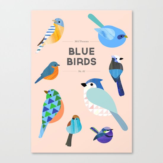 Blue Birds Canvas Print