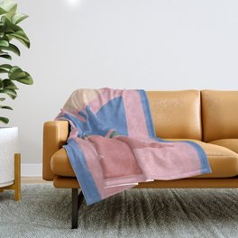 Pink pastel cut out stacked Throw Blanket