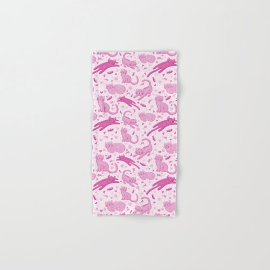 Pink Playful Kittens Hand & Bath Towel