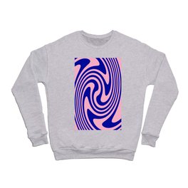 Pink and Blue Super Swirling Liquid Stripes  Crewneck Sweatshirt