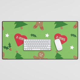Ginger Bread And Christmas Tree Red Hart Collection Desk Mat