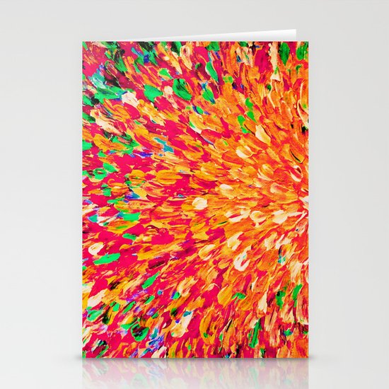 NEON SPLASH - WOW Intense Dash of Cheerful Color, Bold Water Waves Nature Lovers Modern Abstract Stationery Cards