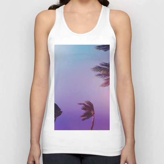 Under tall Palm trees Unisex Tank Top