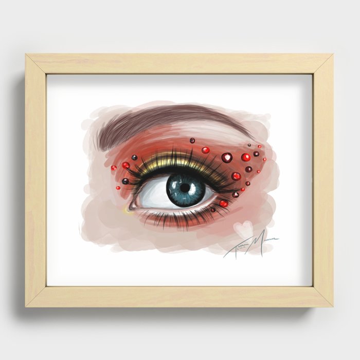 Heart Eyes Recessed Framed Print