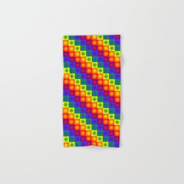 Rainbow Pride Grid - Bright Hand & Bath Towel