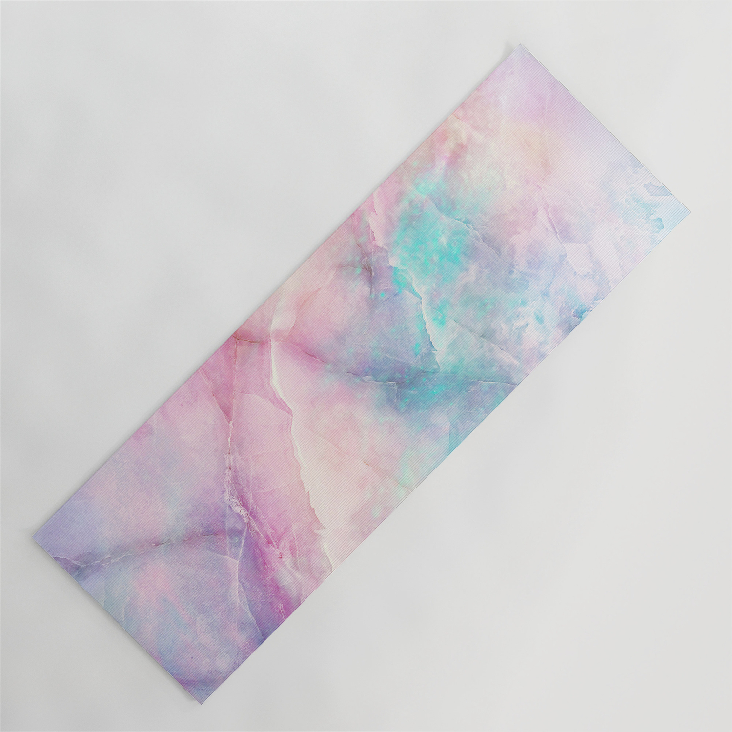 Iridescent marble Yoga Mat by cafelab 