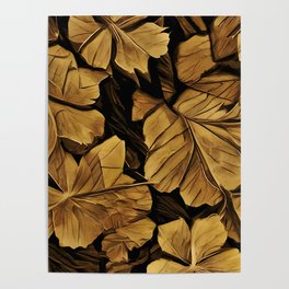 Wood Sorrel Leaf (Brown), Oxalis Plant Poster