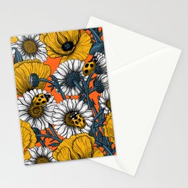 The meadow in yellow and orange Stationery Card