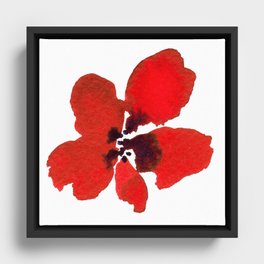 Red Poppy V4 Framed Canvas