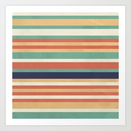 Pattern Stripes Color Kombu Fawn Art Print