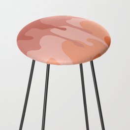 Pink and orange splatters Counter Stool
