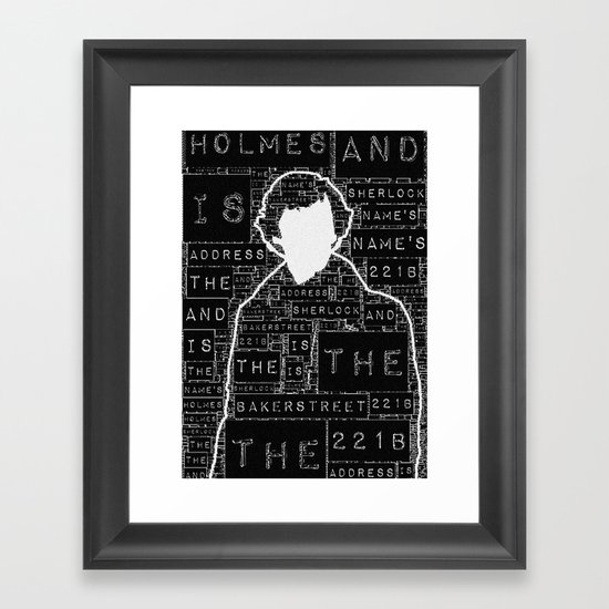 Sherlock BBC: Type Framed Art Print