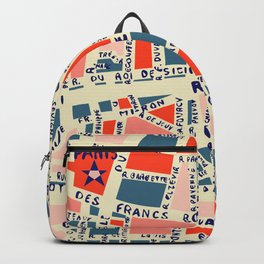 paris map blue Backpack