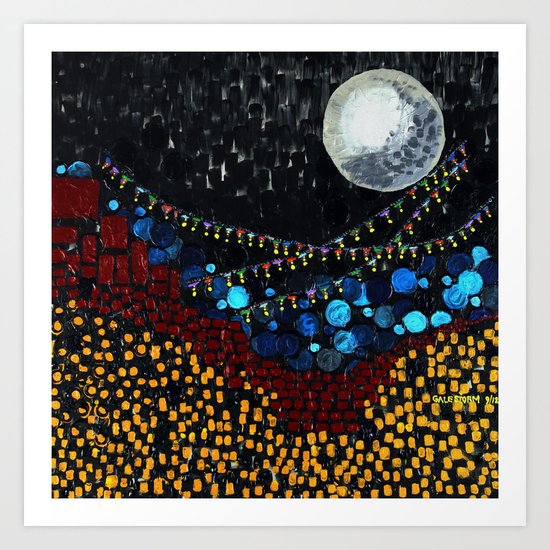 :: Veranda Moon :: Art Print