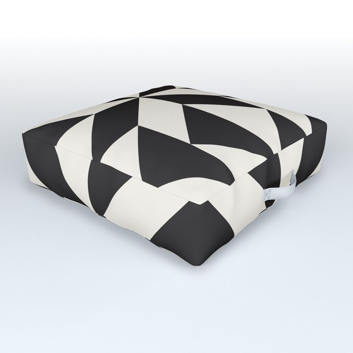 Black and White Expansion Outdoor Floor Cushion