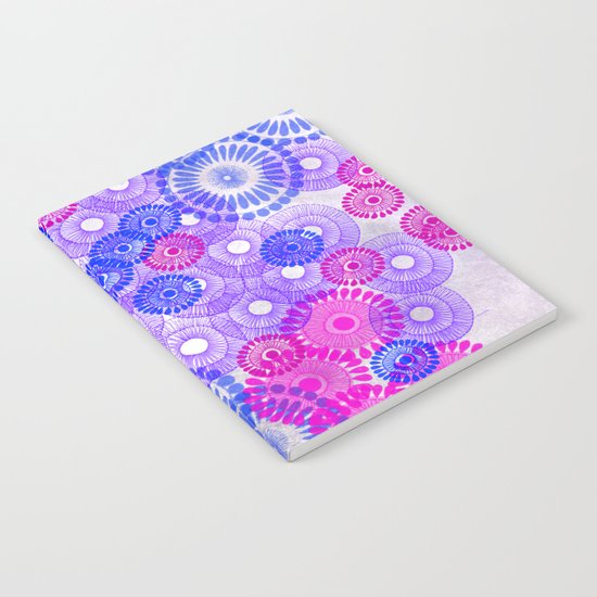 Flower Power Blue Notebook