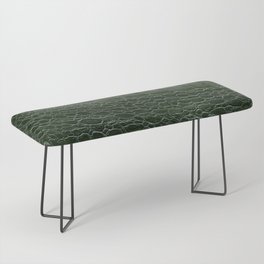 Green faux leather pattern Bench