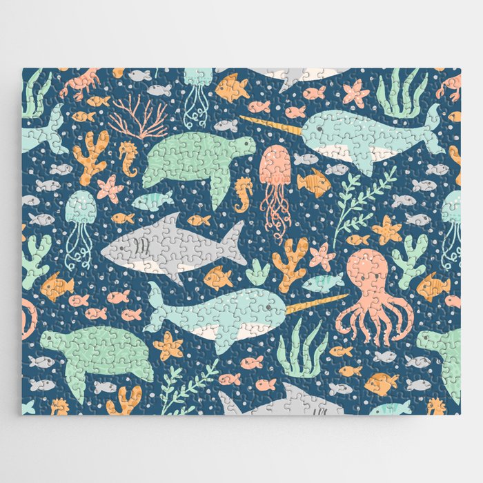 Under the Sea - Navy Jigsaw Puzzle