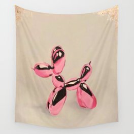 pink balloon dog Wall Tapestry