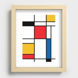 The Colourful Mondrian Recessed Framed Print