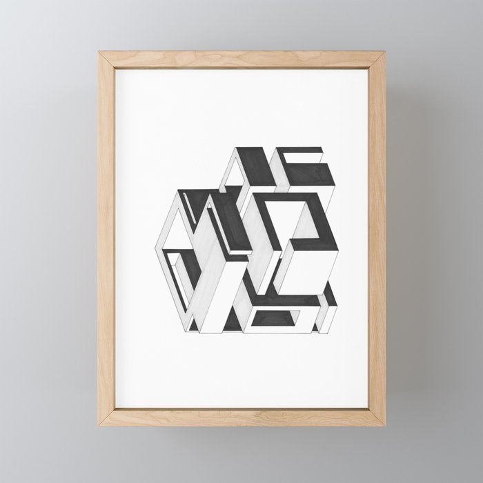 Metaform 3 Framed Mini Art Print