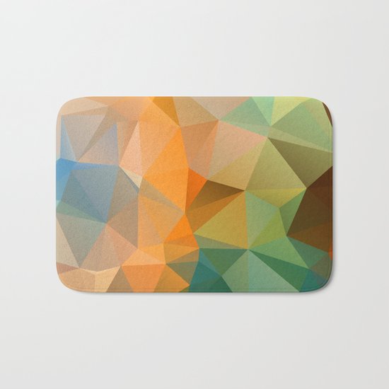Colored polygon pattern. Bath Mat