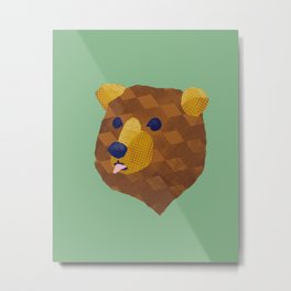 Wonky Bear Metal Print | Abstractbear, Tongue, Abstractsimple, Bear, Digital, Wonkybear, Tongueout, Abstract, Sillybear, Funnybear 