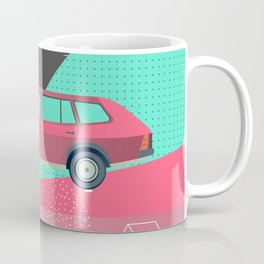 Retro Pink 80s Station Wagon Coffee Mug