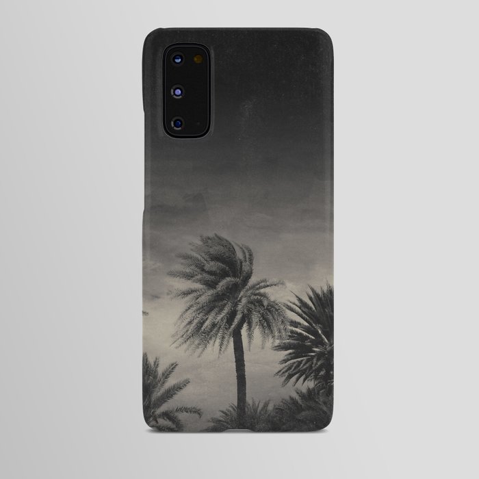 Palm Paradise in Black and White Android Case