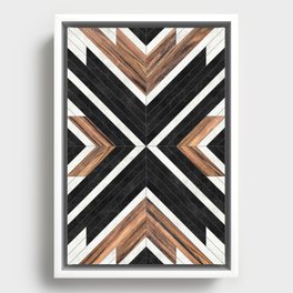 Urban Tribal Pattern No.1 - Concrete and Wood Framed Canvas