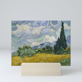  Wheat Field with Cypresses Vincent Van Gogh Mini Art Print