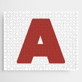 A (Maroon & White Letter) Jigsaw Puzzle
