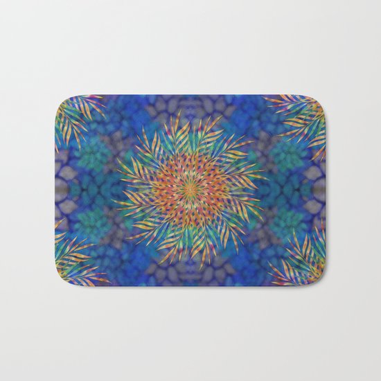 Palm Leaves Mandala Bath Mat