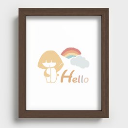 hello Recessed Framed Print