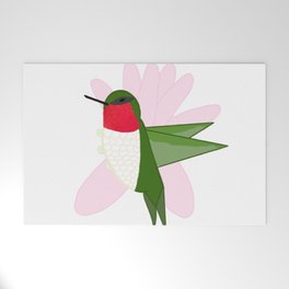 Hummingbird Shimmer Cheeks Welcome Mat