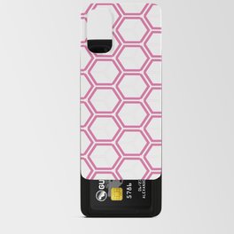 Abstract geometrical pink white retro pattern Android Card Case