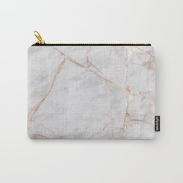 White Italian Marble & Gold Carry-All Pouch