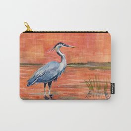 Great Blue Heron in Marsh Carry-All Pouch