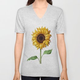 Yellow Sunflower Painting Unisex V-Neck