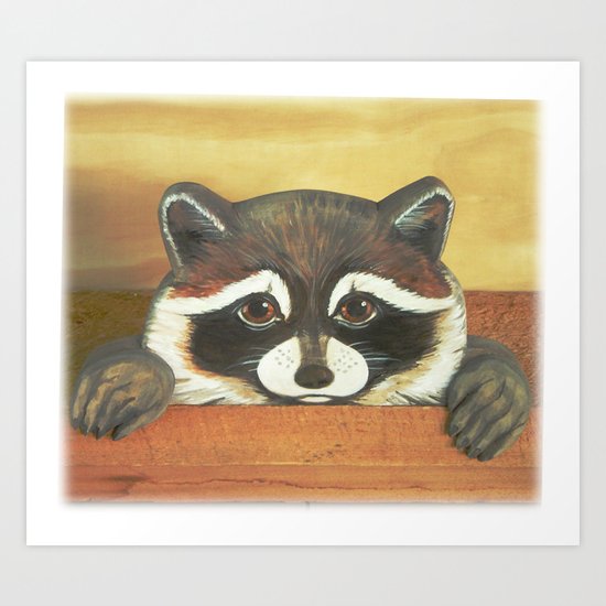 Raccoon "Here's Looking at YOU" Art Print