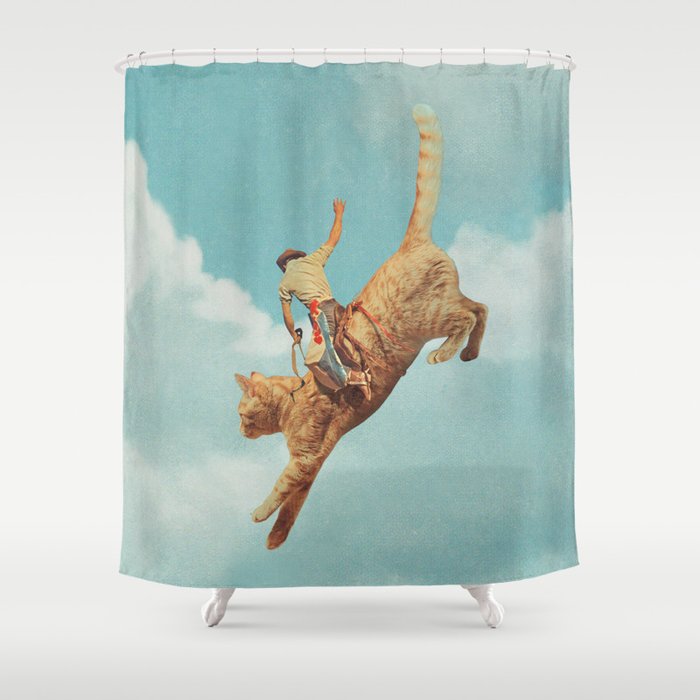 Meehaw - Rodeo Cat / Bronc Shower Curtain