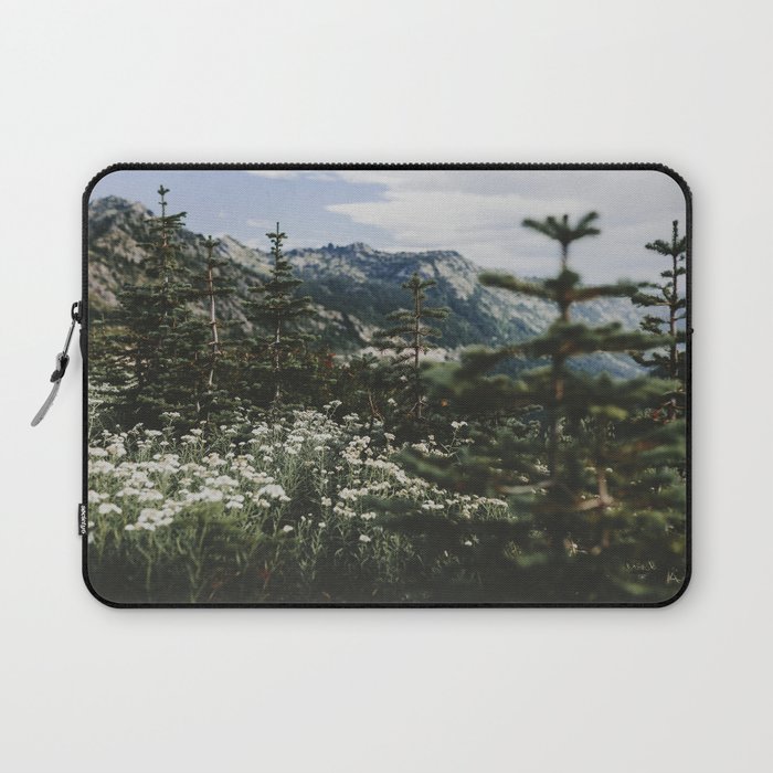 Mount Rainier Summer Wildflowers Laptop Sleeve