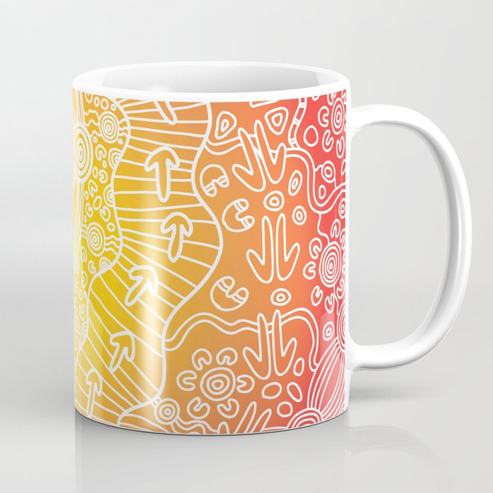 Authentic Aboriginal Art - 2022 sunset Coffee Mug
