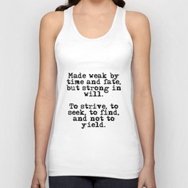 Strong in will - Ulysses Unisex Tank Top