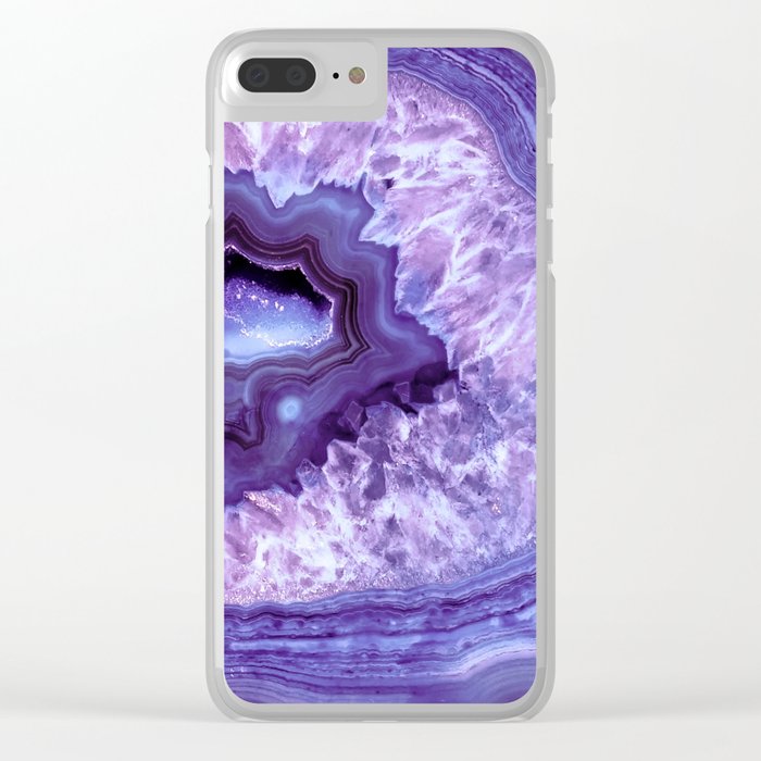 Purple Lavender Quartz Crystal Clear Iphone Case By Lilkiddies