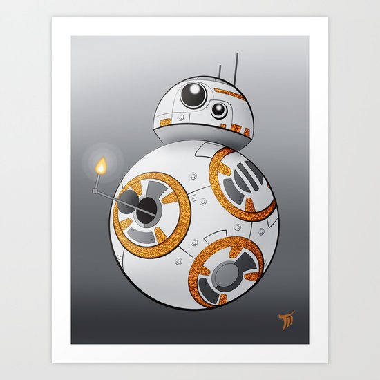 War in the Stars -- BB-8 Art Print