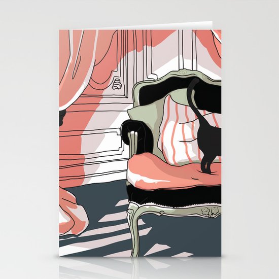 Le chat Stationery Cards