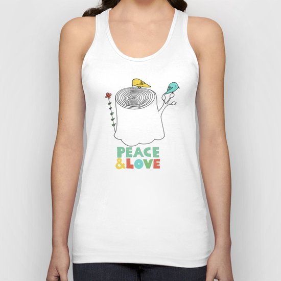 Peace & Love Unisex Tank Top