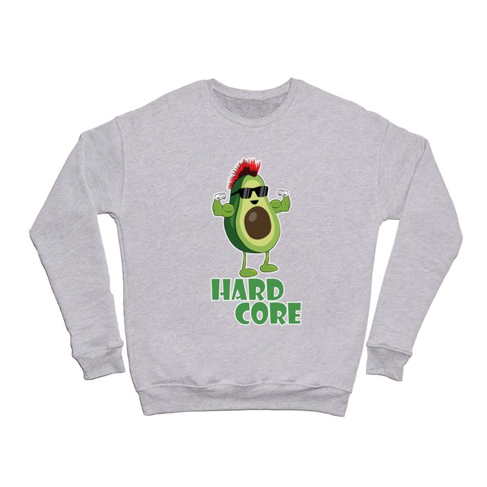 Muscular Hard Core Avocado Funny Crewneck Sweatshirt