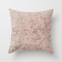 Blush Pink Marble Throw Pillow